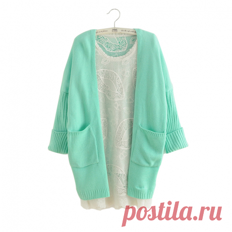 2015-Spring-Autumn-Women-Candy-Color-Loose-Batwing-Sleeve-Medium-Long-Cardigan-Outerwear-Women-Casual-Knitted.jpg (800×800)