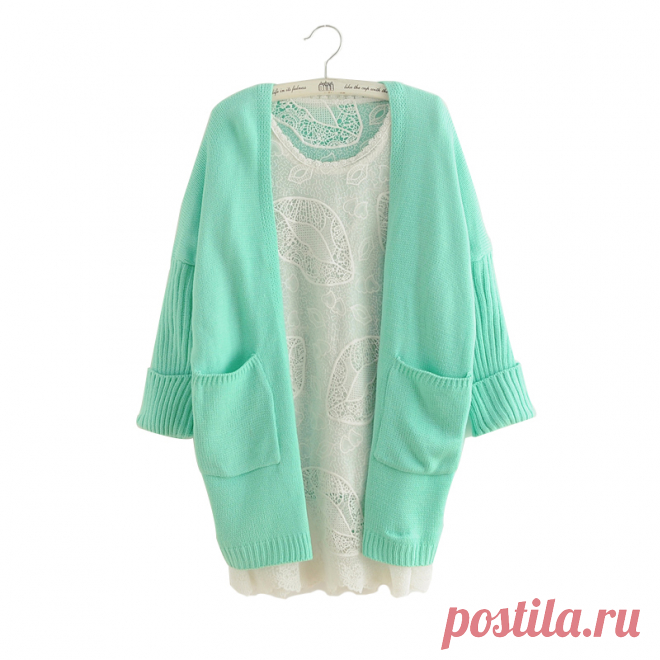 2015-Spring-Autumn-Women-Candy-Color-Loose-Batwing-Sleeve-Medium-Long-Cardigan-Outerwear-Women-Casual-Knitted.jpg (800×800)