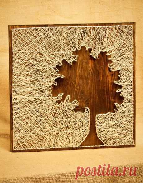 Tree Silhouette String Art