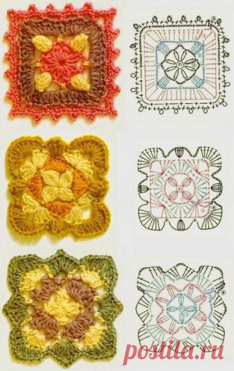 Мотивы для вязания крючком