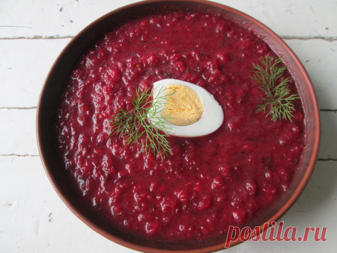 Свекольный суп «По-новому» (пюре плюс масло)