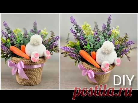 Весенний DIY / Миленький Кролик в Горшке - идея для декора
