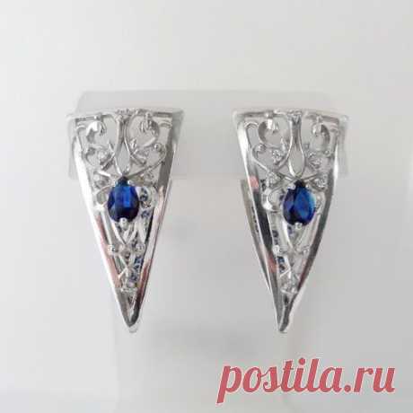 Серебряные серьги с фианитами