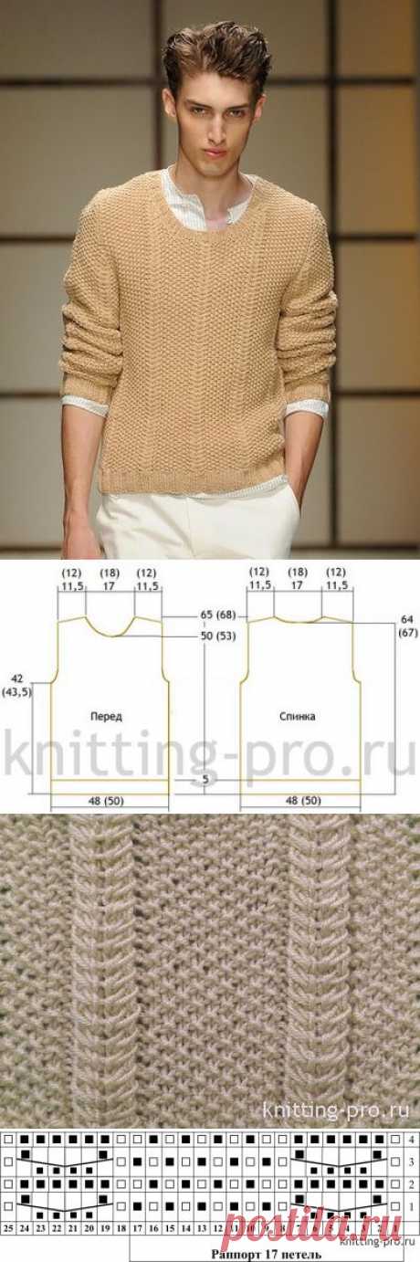 Вяжем Мужской пуловер, как у Salvatore Ferragamo Menswear SS 2012 - knitting-pro.ru - От азов к мастерству