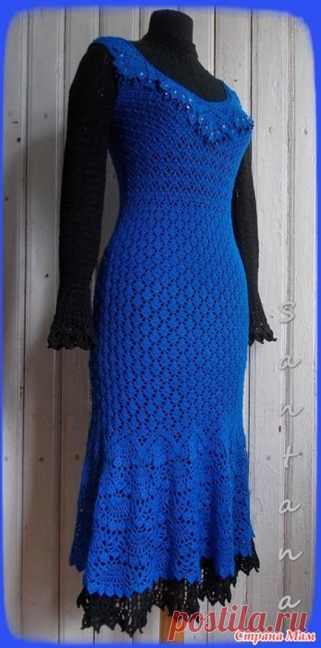 Платье-сарафан "Русалочка". Недавно, неожиданно для меня, журнал "Дуплет" премировал меня ниточками за участие в конкурсе, и разработку мотивов ИК на основе мотивов заводского гипюрного кружева.