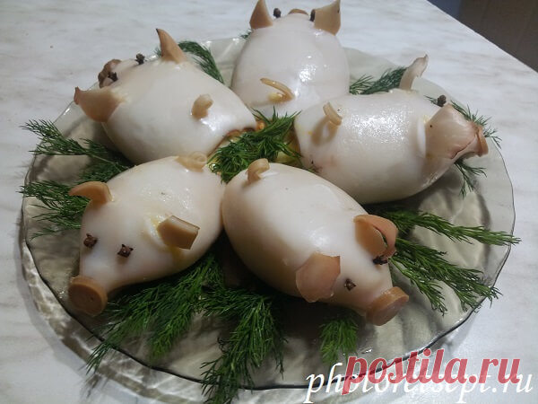 Фаршированные кальмары 