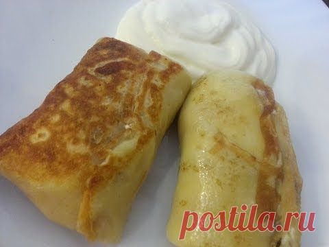 Блинчики с бананами и сгущенкой - пошаговый кулинарный рецепт с фото / Простые рецепты
