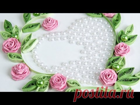 Paper Quilling Heart: Make a Roses with Beads by HandiWorks