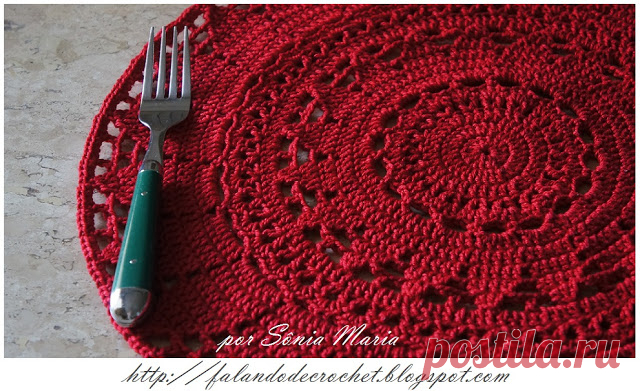 FALANDO DE CROCHET: JOGO AMERICANO DE CROCHE PARA O NATAL