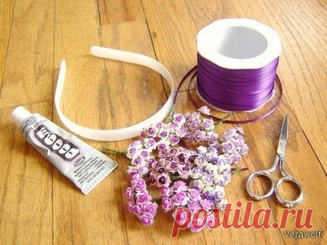 Делаем цветочный ободок — Сделай сам, идеи для творчества - DIY Ideas
