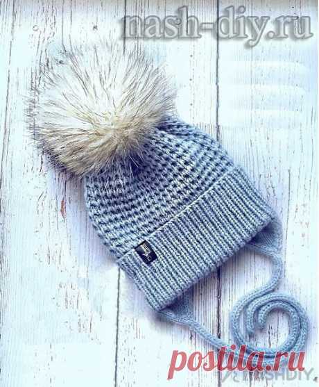 ДЕТСКАЯ ВЯЗАНАЯ ШАПКА СПИЦАМИ С УШКАМИ,
описание: https://nash-diy.ru/vjazanie-aksessuary/golovnye-ubory..