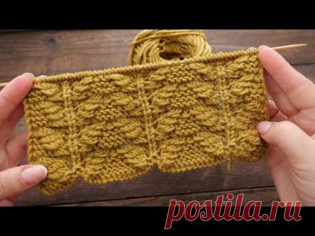 Узор «Молодая ель» спицами 🌲 «Young spruce» knitting pattern