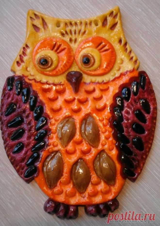 Совы из соленого теста.
