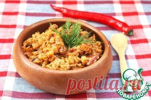 Перловая каша с фасолью и говядиной по Закарпатски в мультиварке - кулинарный рецепт