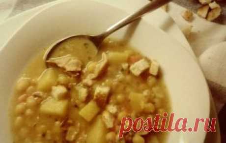 Гороховый суп с копченой курицей