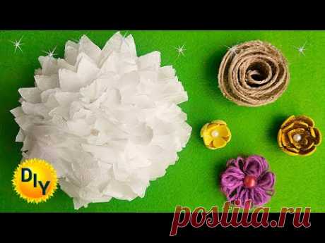Идеи цветов из разного материала своими руками. Не пропустите. DIY/рукоделие