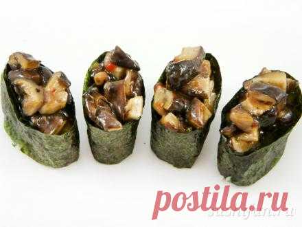 Гункан шиитаке | рецепт | sushifan.ru