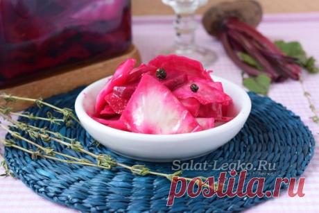 Капуста со свеклой маринованная быстрого приготовления, рецепт в банке
