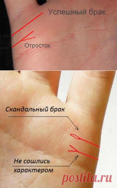 Изучаем свою линию брака на руке