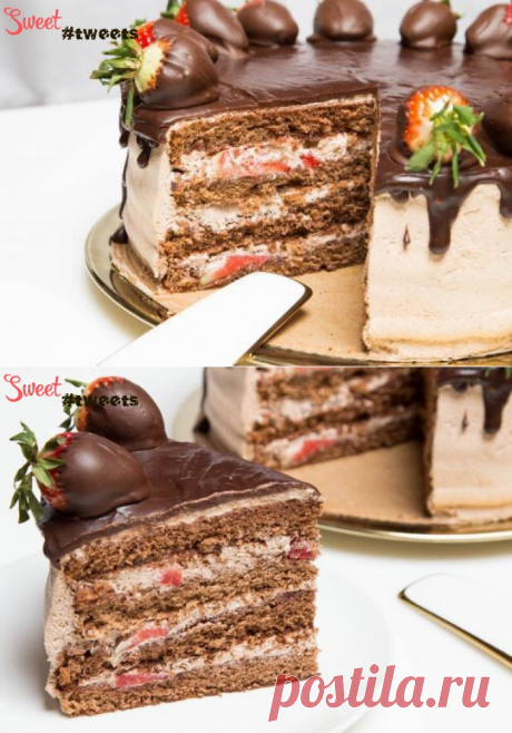 Торт &quot;Клубника в шоколаде&quot; | Sweet Twittes