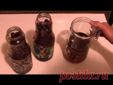 Заготовка на зиму.  Пьяная вишня (Drunk cherry)