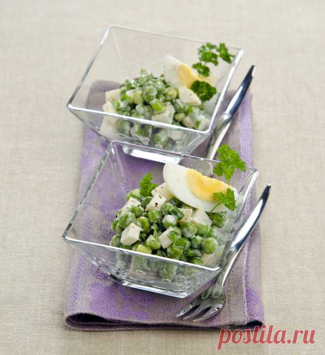 Салат с огурцами и зеленым горошком , Бобовые, Европейская кухня, Холодные закуски