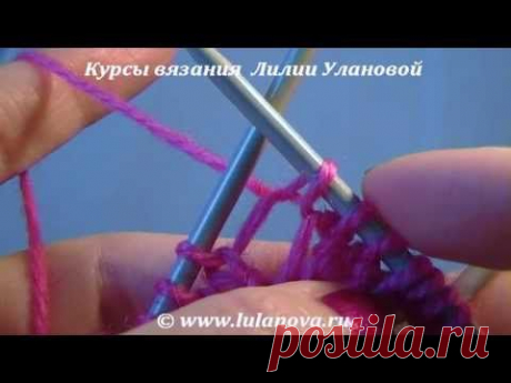 Вяжем круг из центра спицами. Видео