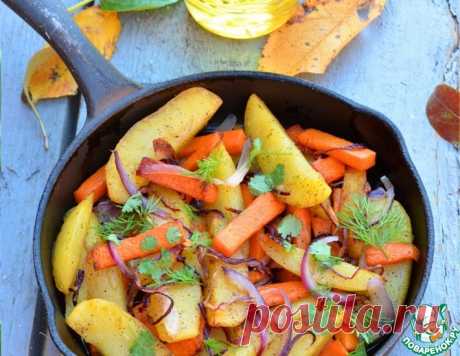 Жареный картофель с тыквой – кулинарный рецепт