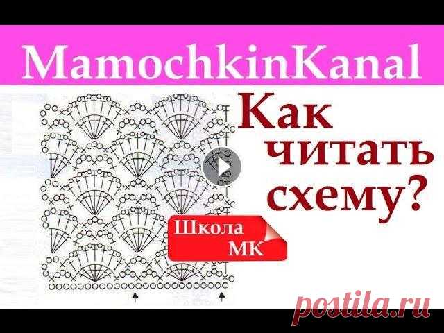 Как читать схемы вязания крючком Узор Веера Видео для начинающих Как научиться читать схемы вязания крючком, как высчитать раппорт, как вязать по схеме. Ваши комментарии помогают в продвижении к...