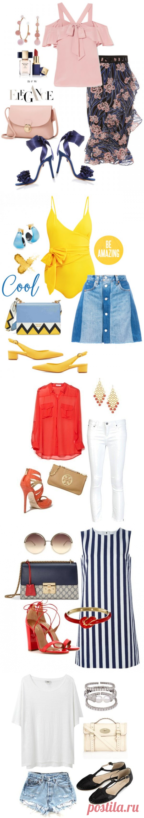 Модные идеи летних образов 2018-2019 - фото подборка готовых сетов