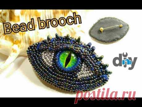 Брошь из Бисера МК "ГЛАЗ ДРАКОНА" / Брошка из Бисера Своими Руками/ Bead brooch/Beebeecraft