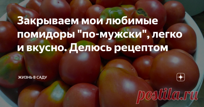 Закрываем мои любимые помидоры 