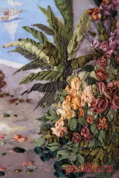 Объемная вышивка бисером, лентами, гладью, крестом и шерстяными нитками: техника с фото и видео