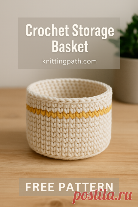 Crochet Storage Basket Pattern (Free Pattern)