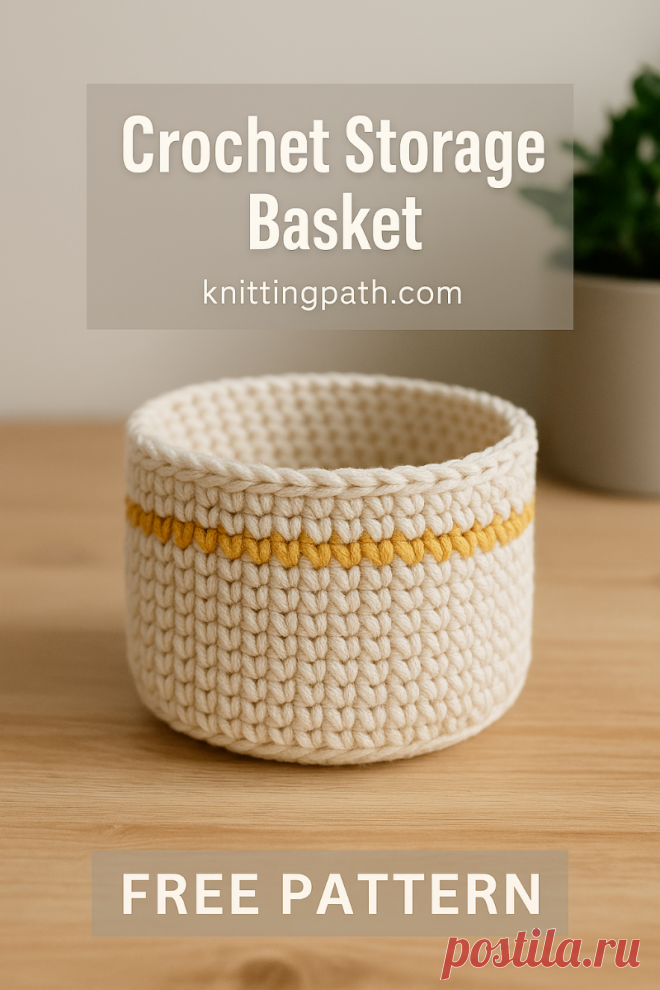 Crochet Storage Basket Pattern (Free Pattern)