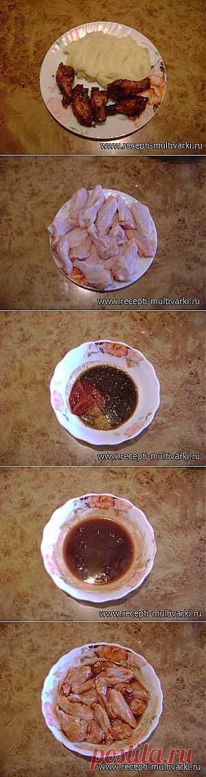 Крылышки в медово-соевом соусе в мультиварке | Рецепты для мультиварки Philips