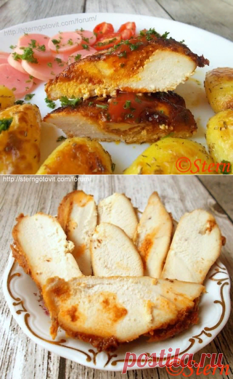 Куриные грудки в духовке «Сочные»