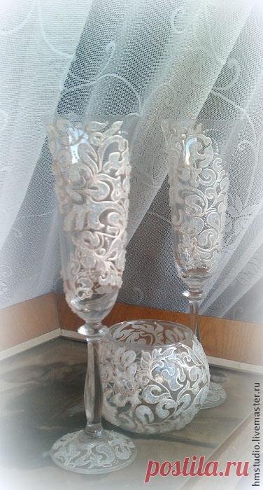 Роспись подсвечника для подарка на новый год — Сделай сам, идеи для творчества - DIY Ideas