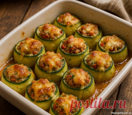 Кабачковые рулетики с курицей и сыром &nbsp;Эта закуска или лёгкий ужин готовится просто, а исчезает со стола мгновенно! Нежные кабачки, сочная начинка и румяная сырная корочка &mdash; сочетание, от которого невозможно отказаться.&nbsp;✨ Ингредиенты:&nbsp;* кабачки &mdash; 2 шт.&nbsp;* куриный фарш &mdash; 500 г&nbsp;* лук...