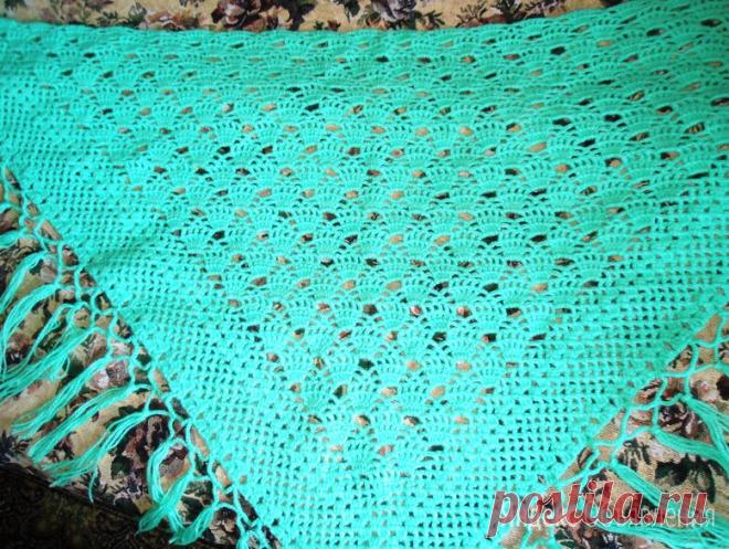 Ажурная косынка вязанная крючком купить в Алексине | Объявления о продаже в категории Одежда, обувь и аксессуары на Яндекс.Объявлениях