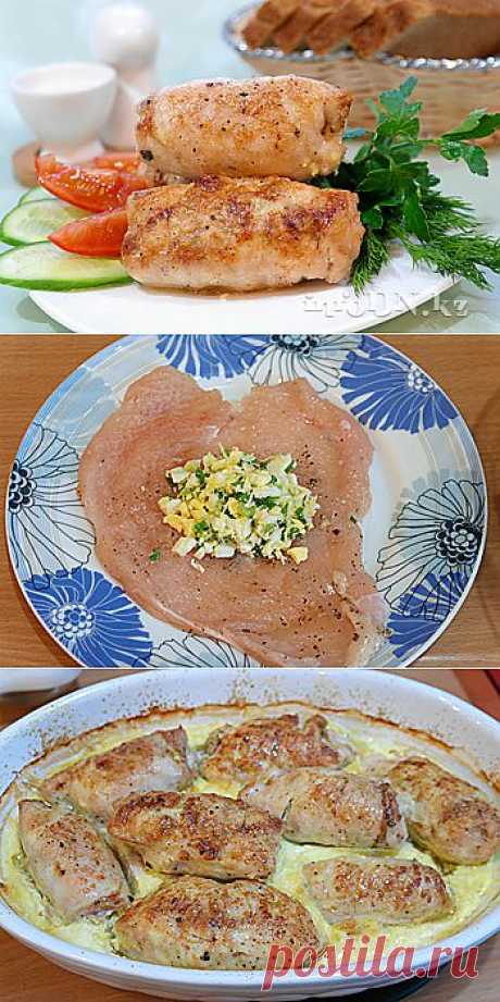 Куриные рулетики с начинкой