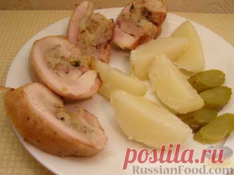 Рецепт: Фаршированные куриные бедрышки на RussianFood.com