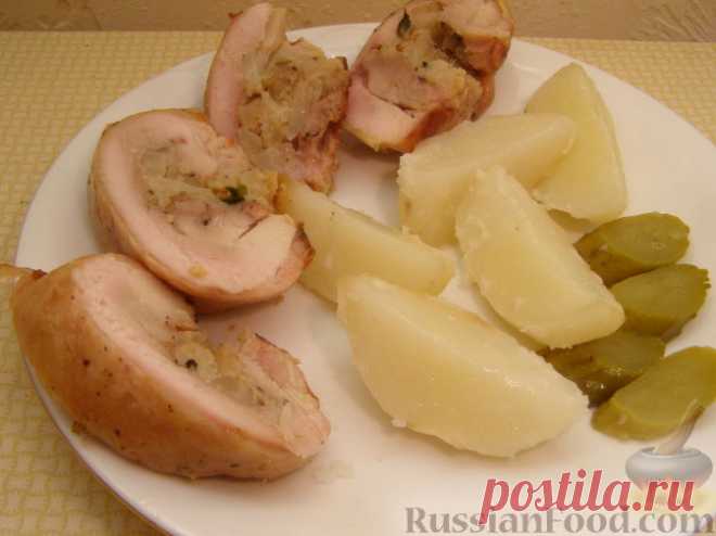 Рецепт: Фаршированные куриные бедрышки на RussianFood.com