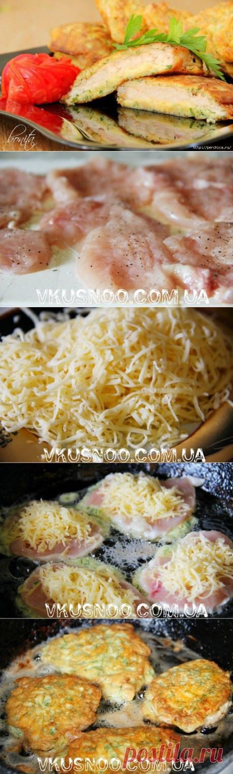 Куриные отбивные с сыром.