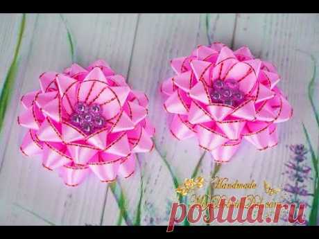 🌼 ЦВЕТЫ ИЗ УЗКОЙ ЛЕНТЫ 🌼 Шаблоны ЗВЕЗДОЧКИ канзаши 🌼