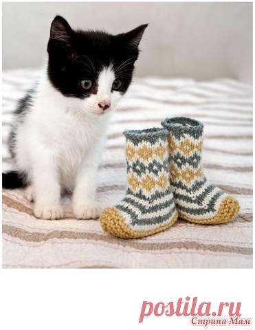 * Ботики для Крошки. - Жаккард - Страна Мам