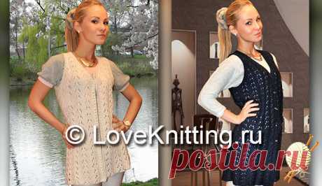 Ажурный жилет | Loveknitting.ru