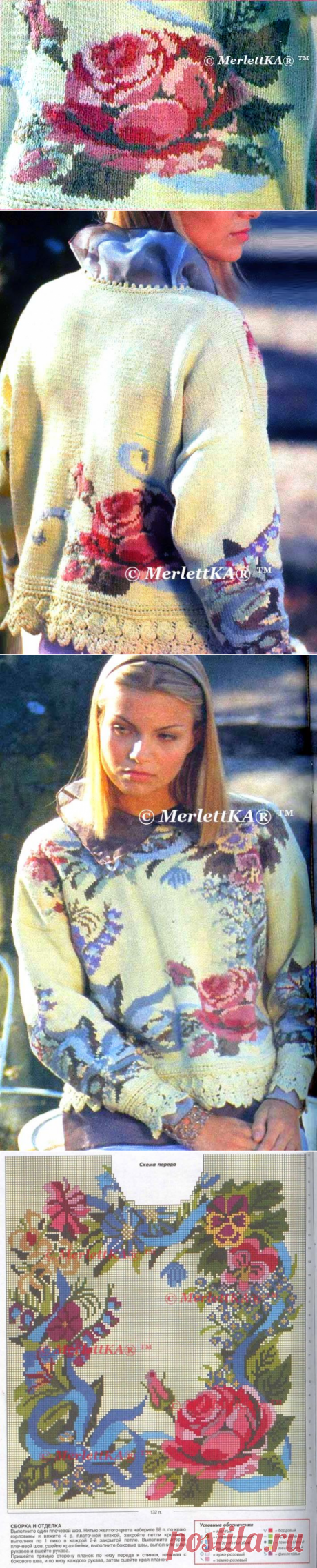 Sandra 2001-05 👕 пуловер с розами и подборка летней одежды, брюки и жаккард