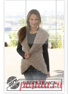 Схема вязания Жилет из буклированной пряжи Хайди DROPS 143-26 Heidi