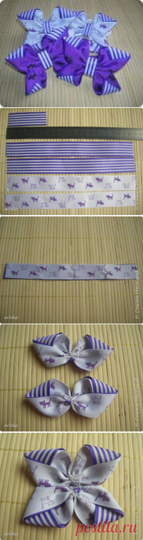 Двухцветный бантик | Страна Мастеров